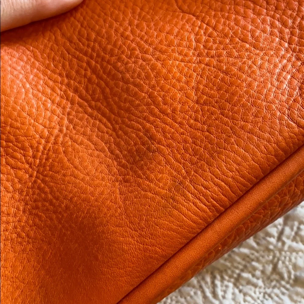 UGG Burnt Orange Pebbled Leather Shoulder Hobo